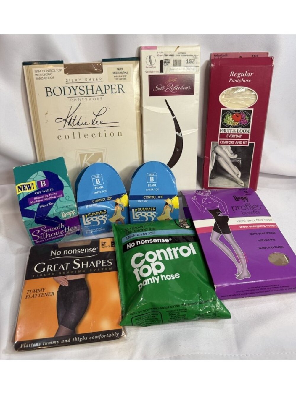 Bundle Lot of Pantyhose Vintage L’eggs No Nonsense Size B Medium Assorted *T8